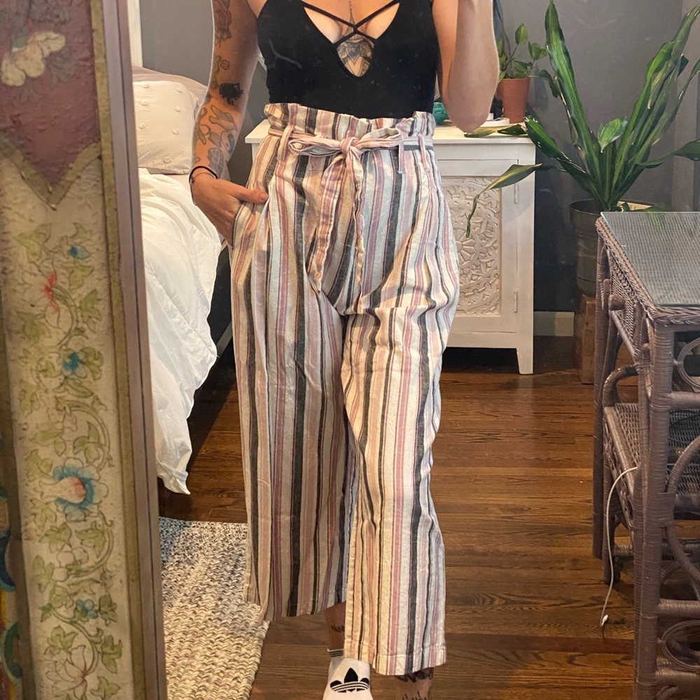 RACHEL Rachel Roy high waisted linen pants